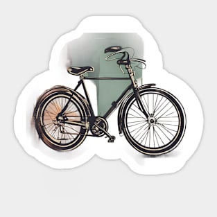 Vintage Cycling Delight The Cranky Bicycle Sticker